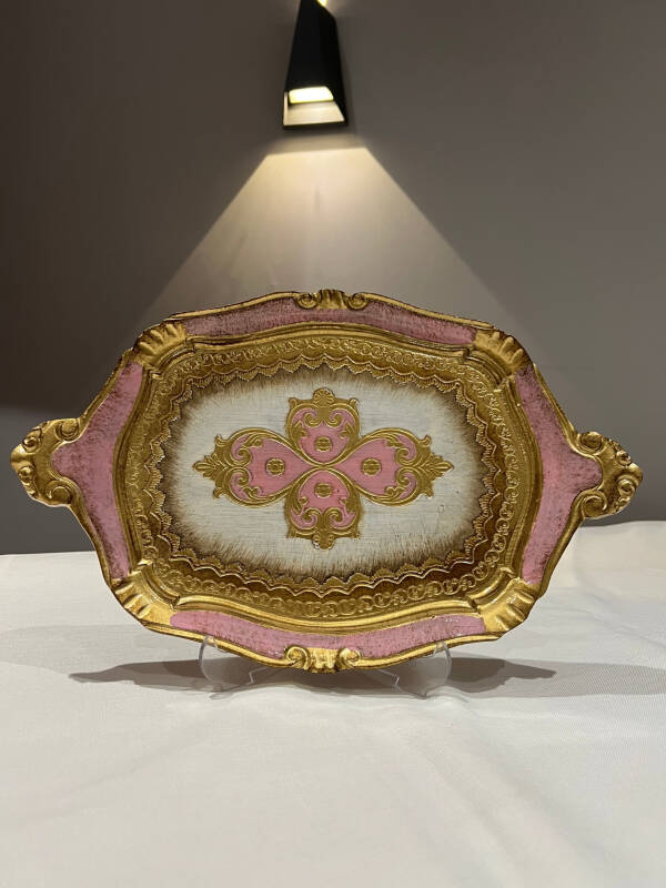 Gül Ağacı Pembe Renk Tepsi - 36 cm - 1