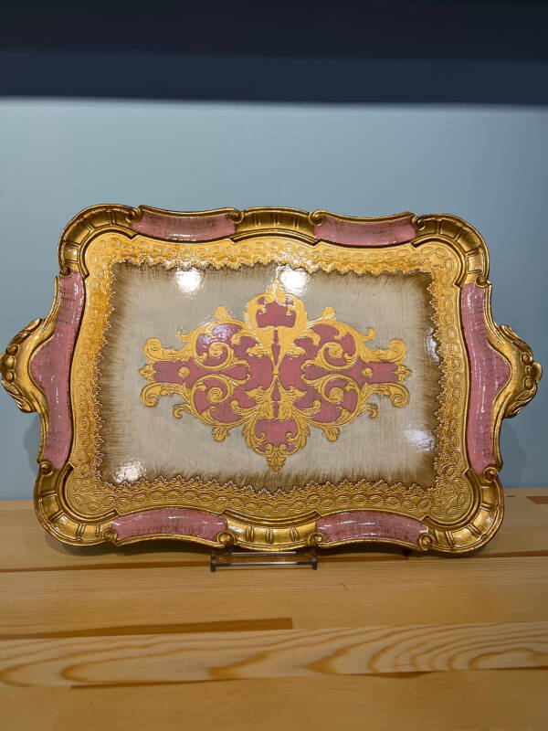 Gül Ağacı Pembe Renk Tepsi - 55 cm - 2