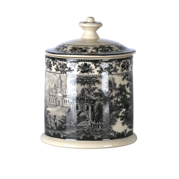 Lucky Art Florantine Stoneware 18 cm Kavanoz Siyah - 1