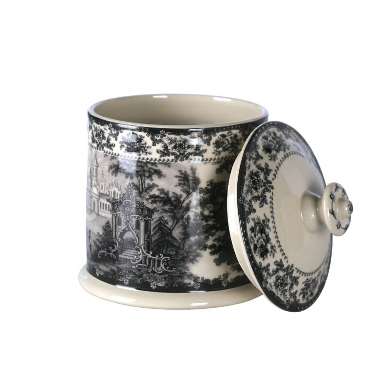 Lucky Art Florantine Stoneware 18 cm Kavanoz Siyah - 2