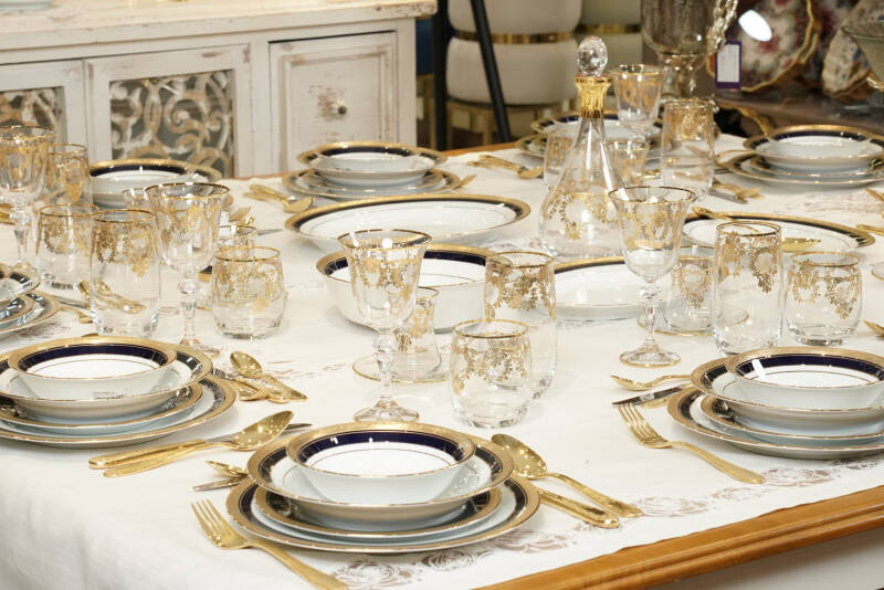 Noritake Crestwood Cobalt Gold 54 Parça Yemek Takımı - 1