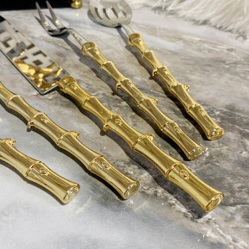 Royking Bambu 5 Parça Servis Seti - Gold - 2